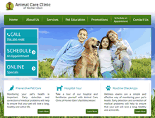 Tablet Screenshot of animalcareclinichomer.com